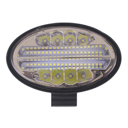 LAMPA ROBOCZA LEDOWA OWALNA - 48 LED STROBOSKOP, 10-30V, GRUBOŚĆ 48MM, OBUDOWA ALUM.-347588843