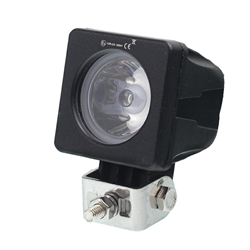 LAMPA ROBOCZA LEDOWA PROSTOKĄTNA,  1 LED SZKŁO PRZEZROCZYSTE 12-24V, 1X10W, 50X50MM, OBUDOWA ALUM.-347588855