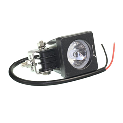 LAMPA ROBOCZA LEDOWA PROSTOKĄTNA,  1 LED SZKŁO PRZEZROCZYSTE 12-24V, 1X10W, 50X50MM, OBUDOWA ALUM.-347588857