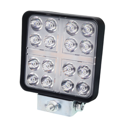 LAMPA ROBOCZA LEDOWA PROSTOKĄTNA, 41 LED, WEWNĘTRZNE DIODY, 3 PRZEWODY, 12-36V, 110X110X35M-347588874