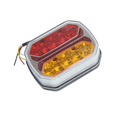 LAMPA TYLNA ZESP. 3-SEGM.  LEWA PRZYCZEPKA DIODOWA, DYNAMICZNY KIERUNKOWSKAZ, KWADRATOWA , 42 LED,12/24V, PRZEWÓD 14CM-347773928