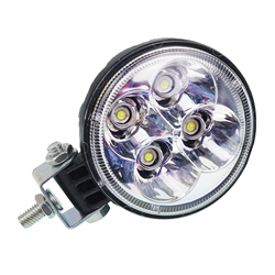 LAMPA ROBOCZA LEDOWA OKRĄGŁA,  4 LED 10-30V, FI 83MM, 2SZT/KPL, OBUDOWA ALUM.-347589016