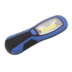LATARKA WARSZTATOWA COB + 1 LED, 180LM, MOCOWANIE NA MAGNES I HACZYKI, NA BATERIE-347589027