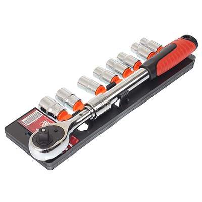 ZESTAW KLUCZY NASADOWYCH   9-ELEM. 1/2" W UCHWYCIE PLASTIKOWYM-347589248