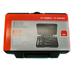 ZESTAW KOŃCÓWEK NASADOWYCH 37-ELEM. 1/4" (CR-V), OPAK. PLASTIKOWE-347589259