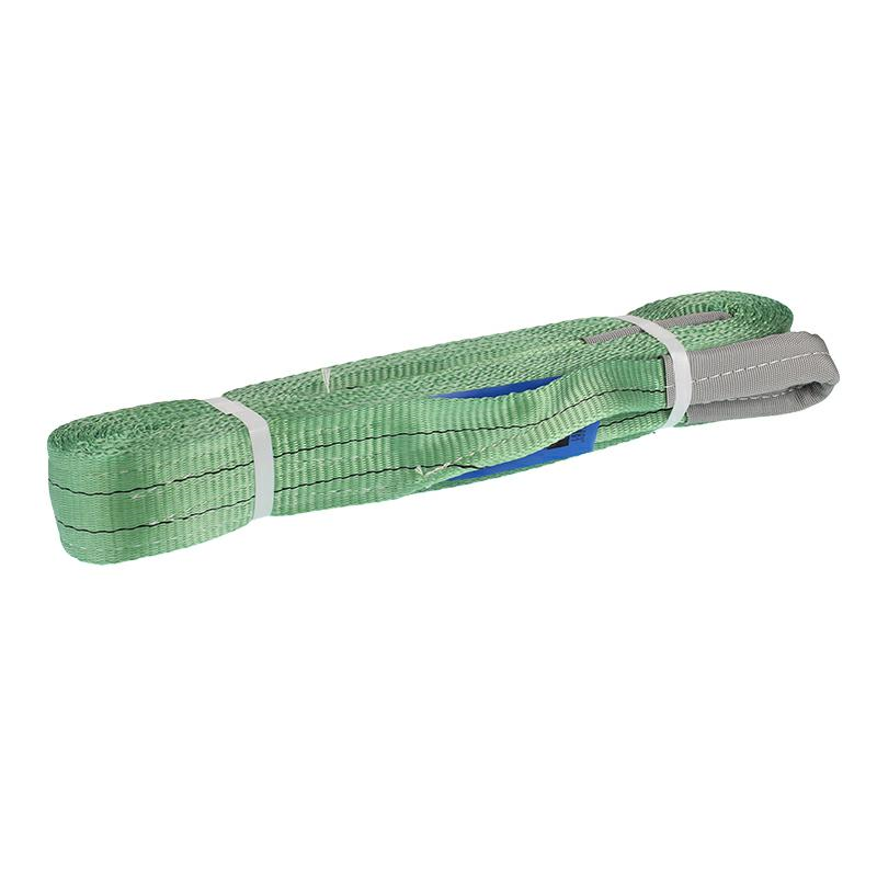LINA WYCIĄGOWA OFF-ROAD  8M (2T/10T BS) TAŚMA ZIELONA, PĘTLA+PĘTLA-347589284