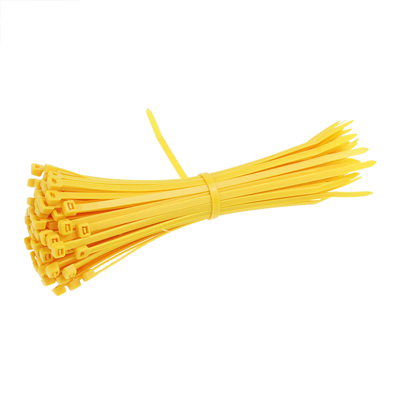 OPASKI ZACISKOWE 300X4,8MM - ŻÓŁTE PLASTIKOWE, 100SZT/OPAKOWANIE, TRYTYTKI-347589596