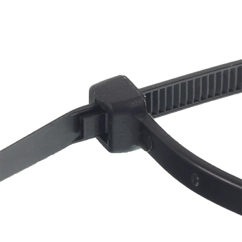 OPASKI ZACISKOWE 370X7,6MM - CZARNE PLASTIKOWE, 100SZT/OPAKOWANIE, TRYTYTKI-347589636