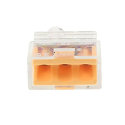 SZYBKOZŁĄCZKI ELEKTRYCZNE   3 ZŁĄCZA DRUT DO 2,5MM2,  10SZT/OPAKOWANIE-347589864