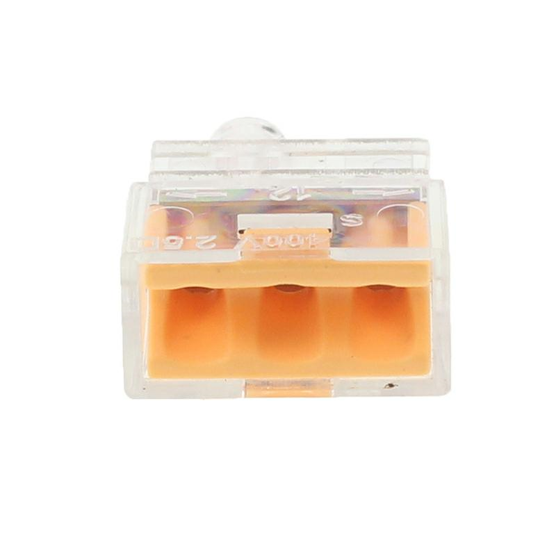 SZYBKOZŁĄCZKI ELEKTRYCZNE   3 ZŁĄCZA DRUT DO 2,5MM2,  10SZT/OPAKOWANIE-347589864