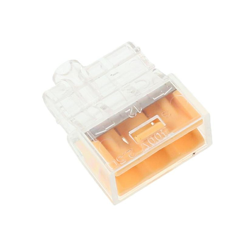 SZYBKOZŁĄCZKI ELEKTRYCZNE   3 ZŁĄCZA DRUT DO 2,5MM2,  10SZT/OPAKOWANIE-347589863