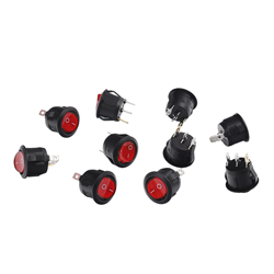 PRZEŁĄCZNIK KOŁYSKOWY OKRĄGŁY ON-OFF, 3 PINY, 6A/250V AC, FI 20MM, 10SZT/OPAKOWANIE-347589941