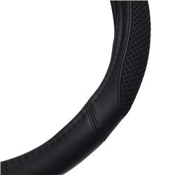 POKROWIEC NA KIEROWNICĘ 38CM - CZARNA-347590194