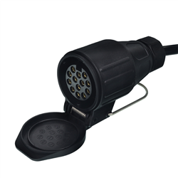 PRZEWÓD SPIRALNY 13/12V WTYCZKA/GNIAZDO PLASTIKOWE, 13 ŻYŁ,  DŁG ROBOCZA MAX 1,5M-347910620