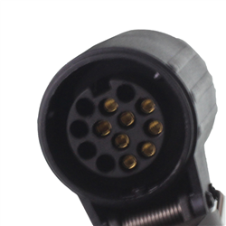 PRZEWÓD SPIRALNY 13/12V WTYCZKA/GNIAZDO PLASTIKOWE, 8 ŻYŁ,  DŁG ROBOCZA MAX 1,5M-347590254