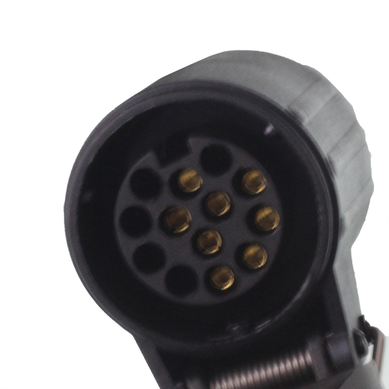 PRZEWÓD SPIRALNY 13/12V WTYCZKA/GNIAZDO PLASTIKOWE, 8 ŻYŁ,  DŁG ROBOCZA MAX 1,5M-347590254