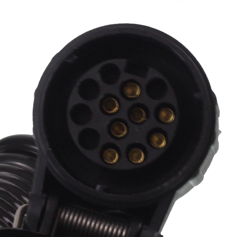 PRZEWÓD SPIRALNY 13/12V WTYCZKA/GNIAZDO PLASTIKOWE, 8 ŻYŁ,  DŁG ROBOCZA MAX 3M-347590264