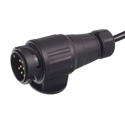 PRZEWÓD SPIRALNY 13/12V WTYCZKA/GNIAZDO PLASTIKOWE, 8 ŻYŁ,  DŁG ROBOCZA MAX 3M-347590262