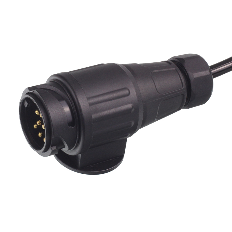 PRZEWÓD SPIRALNY 13/12V WTYCZKA/GNIAZDO PLASTIKOWE, 8 ŻYŁ,  DŁG ROBOCZA MAX 3M-347590262