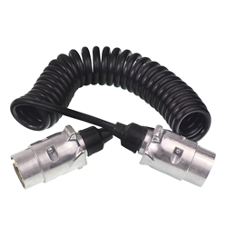 PRZEWÓD SPIRALNY 7/12V WTYCZKI METALOWE,  DŁG ROBOCZA MAX 3M-347590283