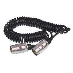 PRZEWÓD SPIRALNY 7/12V WTYCZKI METALOWE,  DŁG ROBOCZA MAX 5M-347590287