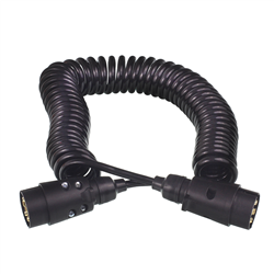 PRZEWÓD SPIRALNY 7/12V WTYCZKI PLASTIKOWE,  DŁG ROBOCZA MAX 5M-347590294