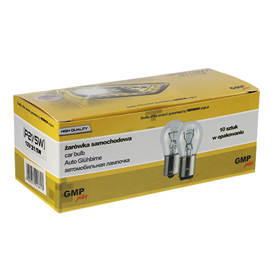 ŻARÓWKA P21/5W, 12V, 21/5W BAY15D,HOMOLOGACJA E2, KPL. 10SZT.-347590611