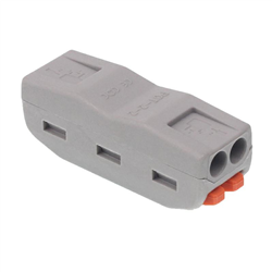 SZYBKOZŁĄCZKI ELEKTRYCZNE 2-TOROWE PRZELOTOWE, ZACISKOWE, DRUT DO 2,5MM2, 10SZT/OPAKOWANIE-347590732