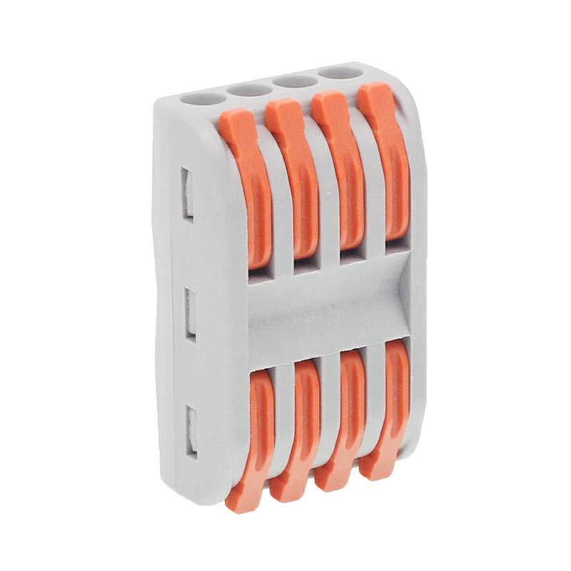 SZYBKOZŁĄCZKI ELEKTRYCZNE 4-TOROWE PRZELOTOWE, ZACISKOWE, DRUT DO 2,5MM2, 10SZT/OPAKOWANIE-347590739