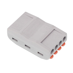 SZYBKOZŁĄCZKI ELEKTRYCZNE 4-TOROWE PRZELOTOWE, ZACISKOWE, DRUT DO 2,5MM2, 10SZT/OPAKOWANIE-347590738