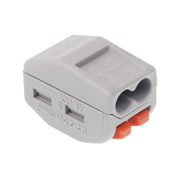 SZYBKOZŁĄCZKI ELEKTRYCZNE  2 ZŁĄCZA ZACISKOWE, DRUT DO 2,5MM2, 10SZT/OPAKOWANIE-347590744
