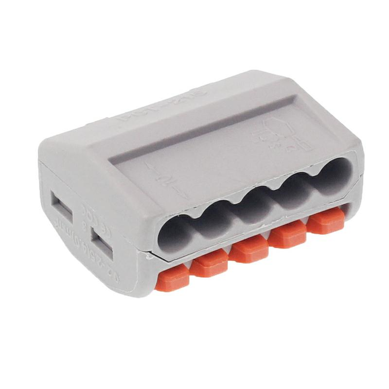 SZYBKOZŁĄCZKI ELEKTRYCZNE  5 ZŁĄCZY ZACISKOWE, DRUT DO 2,5MM2, 10SZT/OPAKOWANIE-347590753