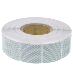 TAŚMA ODBLASKOWA W ROLCE 50MB BIAŁA III GENERACJA, PRZERYWANA, KONTUROWA-347592185