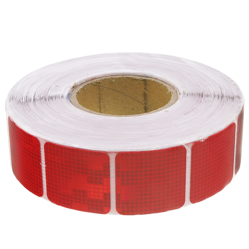TAŚMA ODBLASKOWA W ROLCE 50MB CZERWONA III GENERACJA, PRZERYWANA, KONTUROWA-347592193