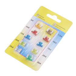 ZESTAW BEZPIECZNIKÓW PŁYTKOWYCH MINIVAL 10SZT/BLISTER, MINI NISKI PROFIL-347592274