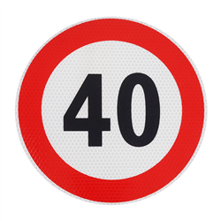 NALEPKA (NAKLEJKA) LIMIT PRĘDK.-  40KM/H FI 200MM, KLASA I-347622086