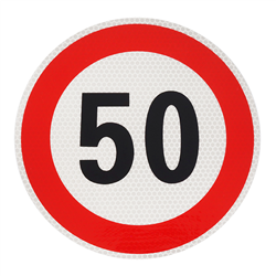 NALEPKA (NAKLEJKA) LIMIT PRĘDK.-  50KM/H FI 200MM, KLASA I-347622089