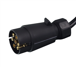 WIĄZKA ELEKTRYCZNA PRZYCZEPY, WTYCZKA 13/12V + PRZEWÓD 2X5M (2X5 ŻYŁ)-347592584