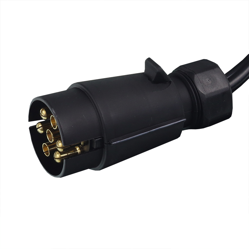 WIĄZKA ELEKTRYCZNA PRZYCZEPY, WTYCZKA 13/12V + PRZEWÓD 2X5M (2X5 ŻYŁ)-347592584
