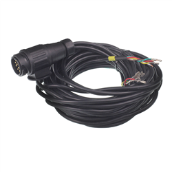 WIĄZKA ELEKTRYCZNA PRZYCZEPY, WTYCZKA 13/12V + PRZEWÓD 2X7M (2X5 ŻYŁ)-347592586