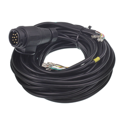 WIĄZKA ELEKTRYCZNA PRZYCZEPY, WTYCZKA 13/12V + PRZEWÓD 2X9M (2X5 ŻYŁ)-347592592