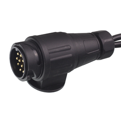 WIĄZKA ELEKTRYCZNA PRZYCZEPY, WTYCZKA 13/12V + PRZEWÓD 2X9M (2X5 ŻYŁ)-347592593