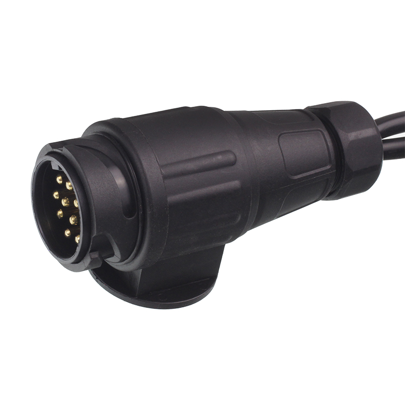 WIĄZKA ELEKTRYCZNA PRZYCZEPY, WTYCZKA 13/12V + PRZEWÓD 2X9M (2X5 ŻYŁ)-347592593