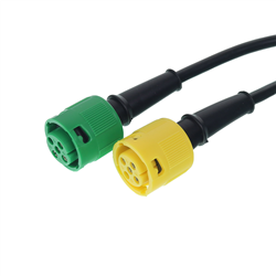 WIĄZKA ELEKTRYCZNA PRZYCZEPY, WTYCZKA 7/12V, 2X BAJONET 5 PIN + PRZEWÓD 5,5M-347775259