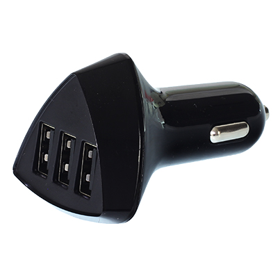 ADAPTER SAMOCHODOWY USB (ŁADOWARKA) 3 GNIAZDA - DC 5V, 2X2,4A, 1X1A-347592656