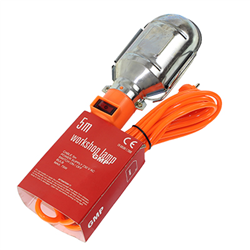LAMPA WARSZTATOWA  230V 5M POMAR. WYŁ. BEZ ŻARÓWKI, MAX 75W-347592738