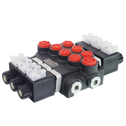 ROZDZIELACZ HYDRAULICZNY 3-SEKCYJNY Z50, 40L/MIN, STEROWANY ELEKTRYCZNIE 12V, WTYCZKI ELEKTRYCZNE W KOMPLECIE-347592897