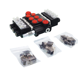 ROZDZIELACZ HYDRAULICZNY 3-SEKCYJNY Z50, 40L/MIN, STEROWANY ELEKTRYCZNIE 24V, WTYCZKI ELEKTRYCZNE W KOMPLECIE-347592899