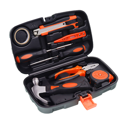 ZESTAW NARZĘDZI  8-ELEMENTOWY (Z MŁOTKIEM) W WALIZCE PLASTIKOWEJ-347593025