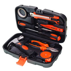 ZESTAW NARZĘDZI  8-ELEMENTOWY (Z MŁOTKIEM) W WALIZCE PLASTIKOWEJ-347593026